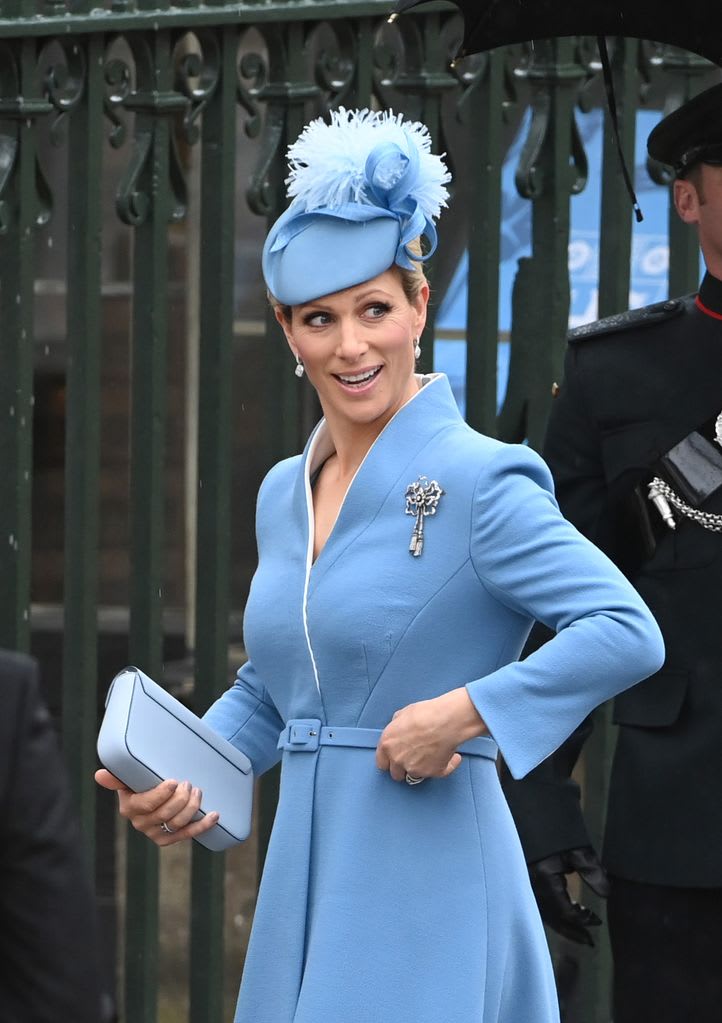 Zara Tindall attends the Coronation of King Charles III and Queen Camilla on May 06, 2023 in London, England.