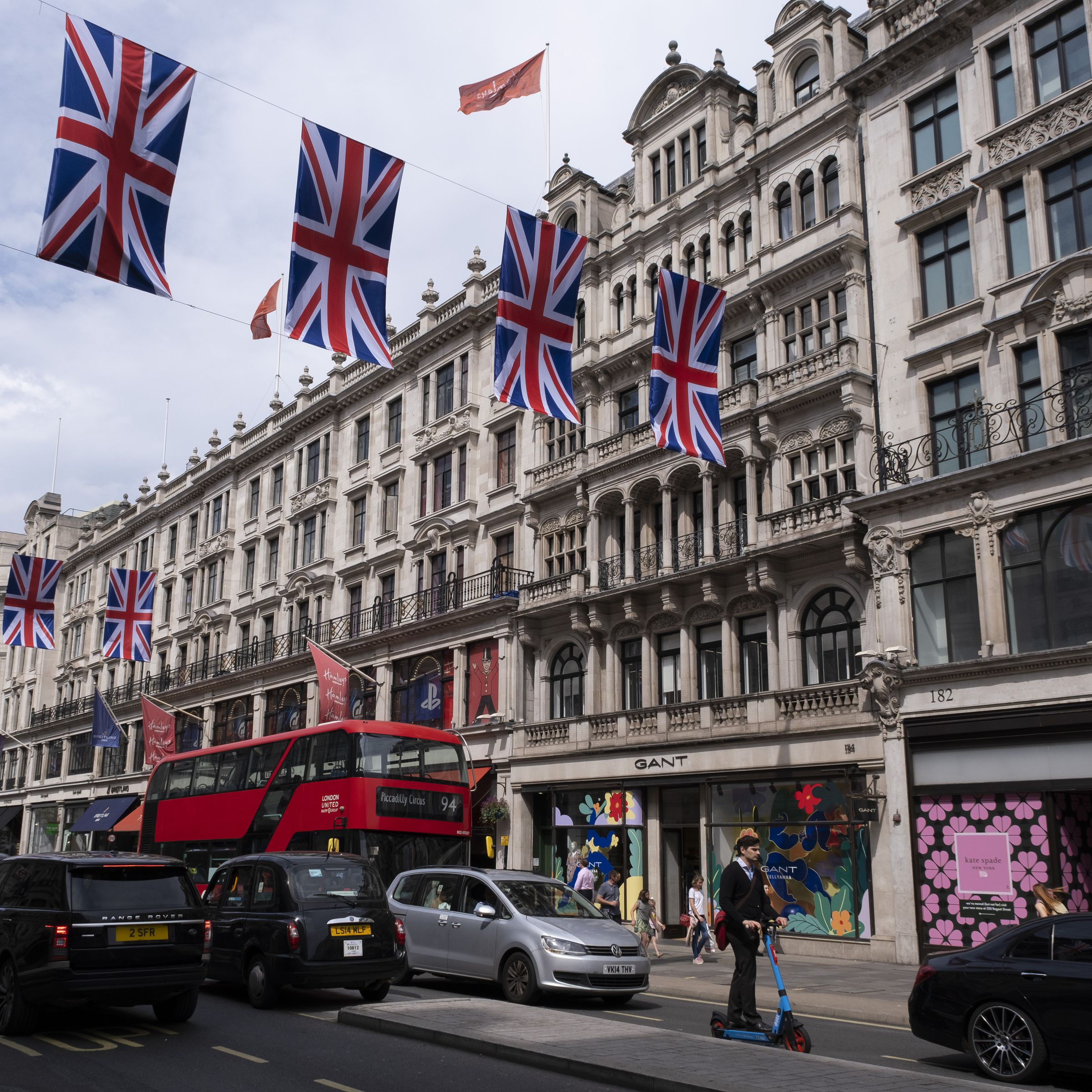 Union Flags For Platinum Jubilee In London