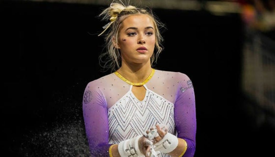 LSU star Olivia Dunne posts patriotic TikTok with troops at NASCAR event: ‘My pronouns are U-S-A’