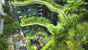 Parkhotel in Singapur mit hängenden Gärten