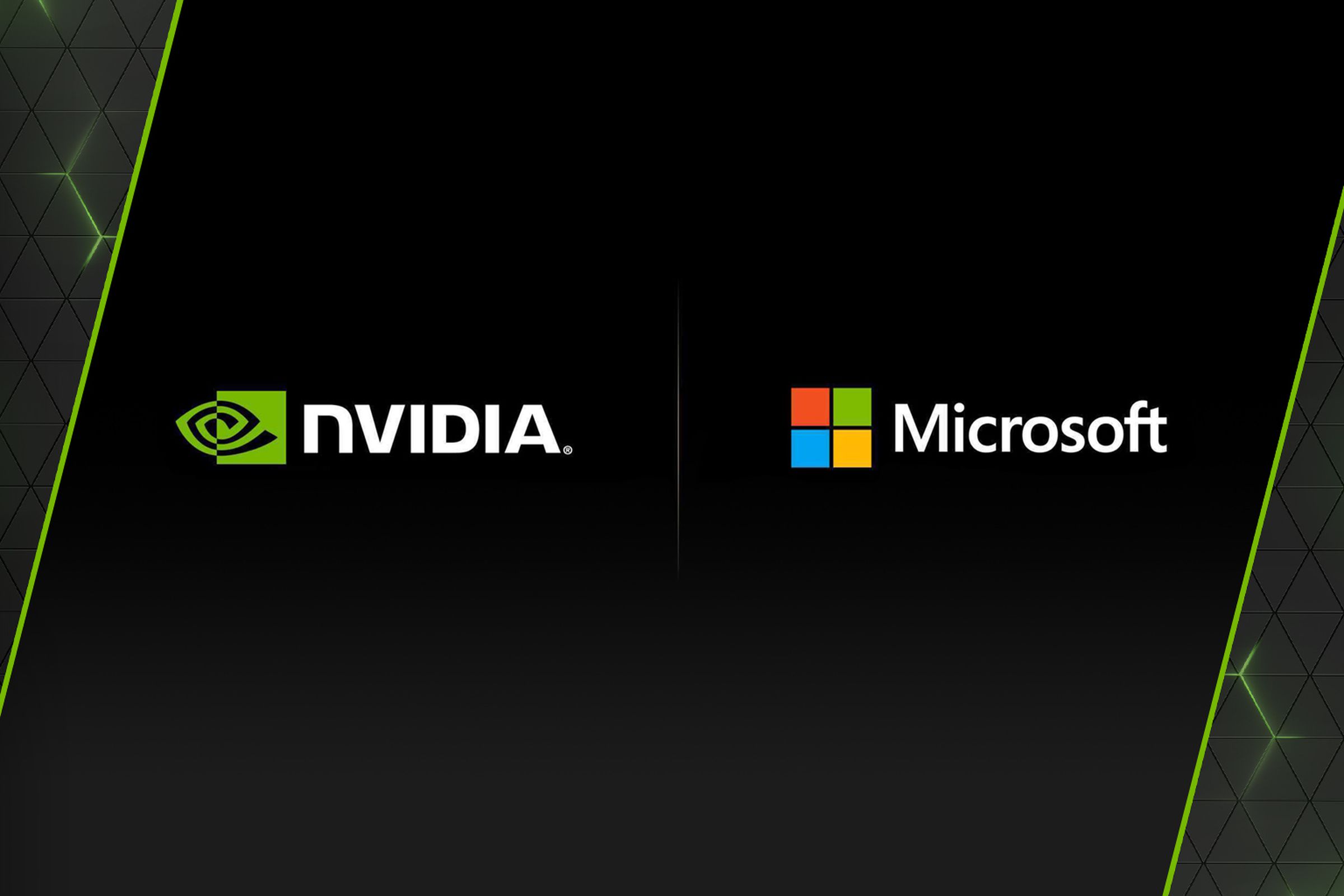 Illustration of Nvidia and Microsoft logos