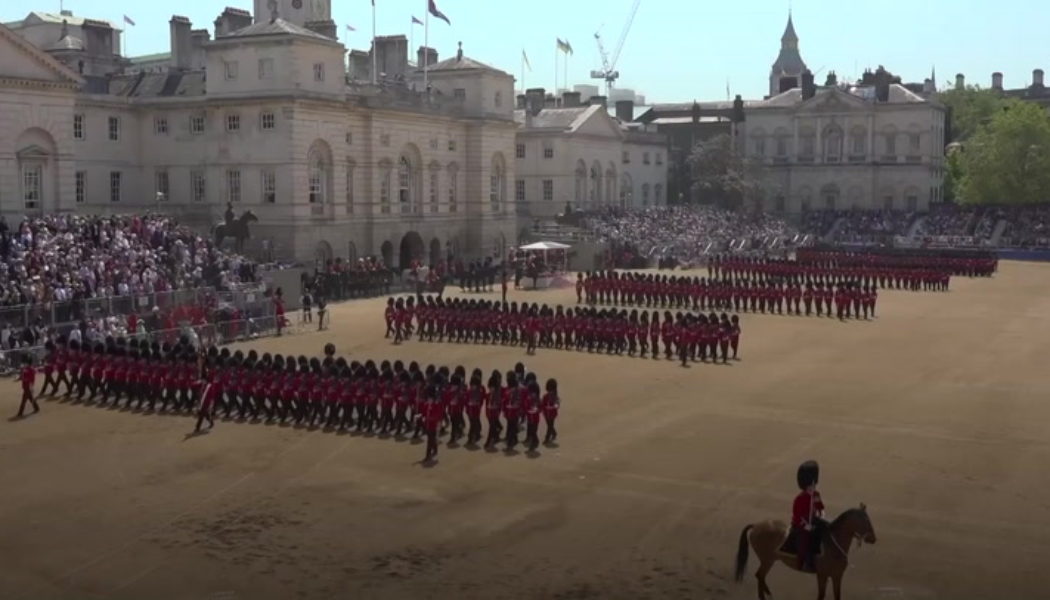 Prince William watches Trooping the Colour rehearsal in scorching London heat