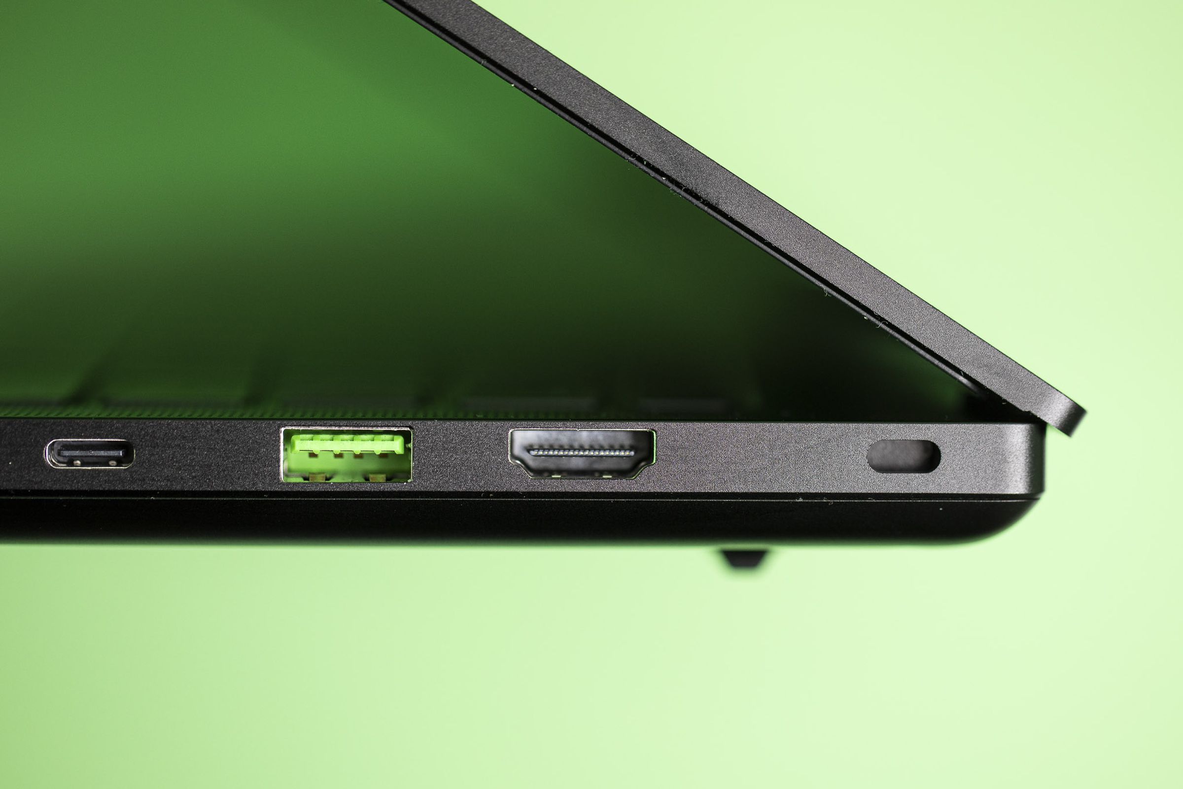 Ports on the right side of the Razer Blade 14.