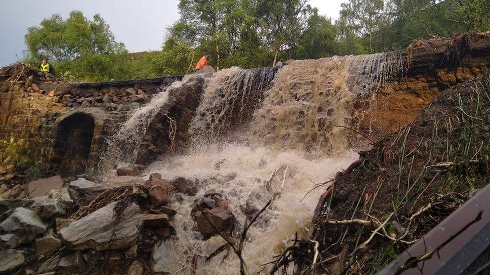 Landslide on B863