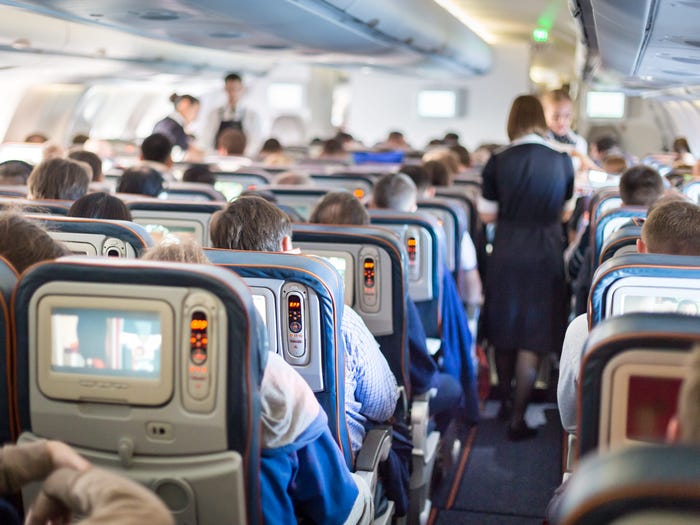 people flying on plane