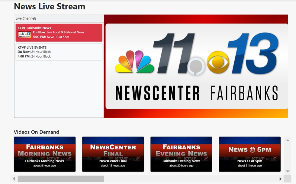 Streaming Newscenter Fairbanks for FREE