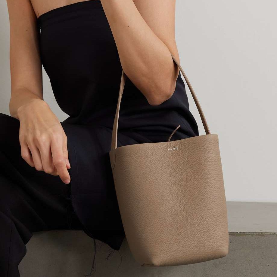 N/S Park Small Textured-Leather Tote