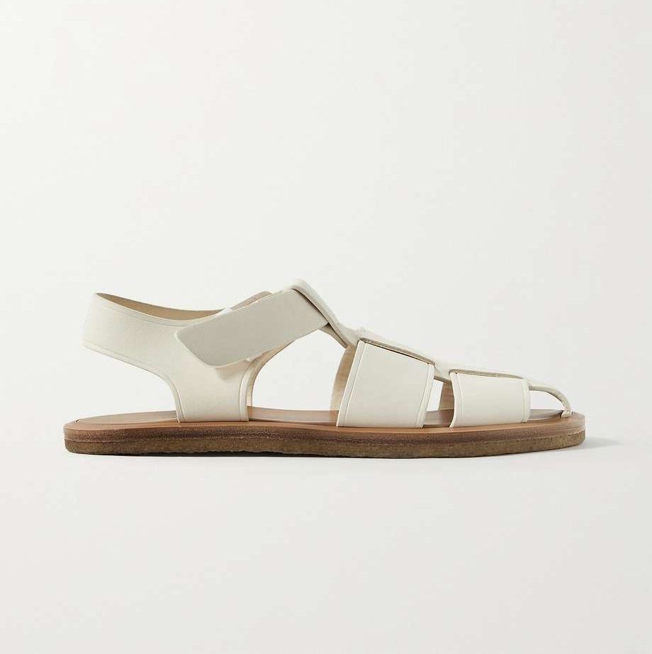 Fisherman Woven Textured-Leather Sandals