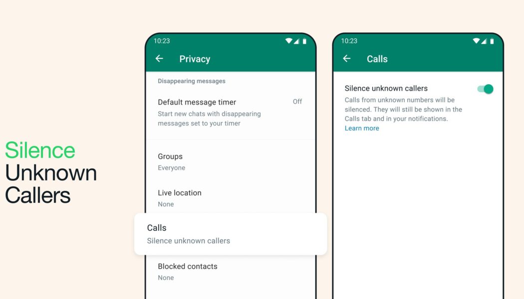 WhatsApp can now silence calls from unknown numbers