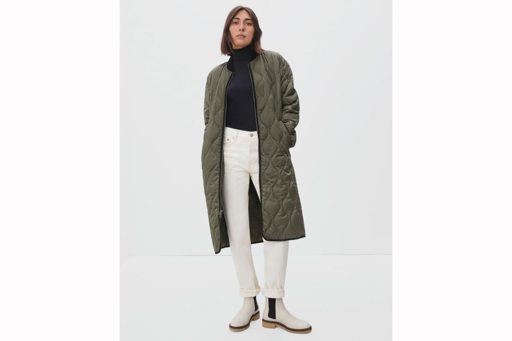 Everlane The ReNew Long Liner Packable Jacket