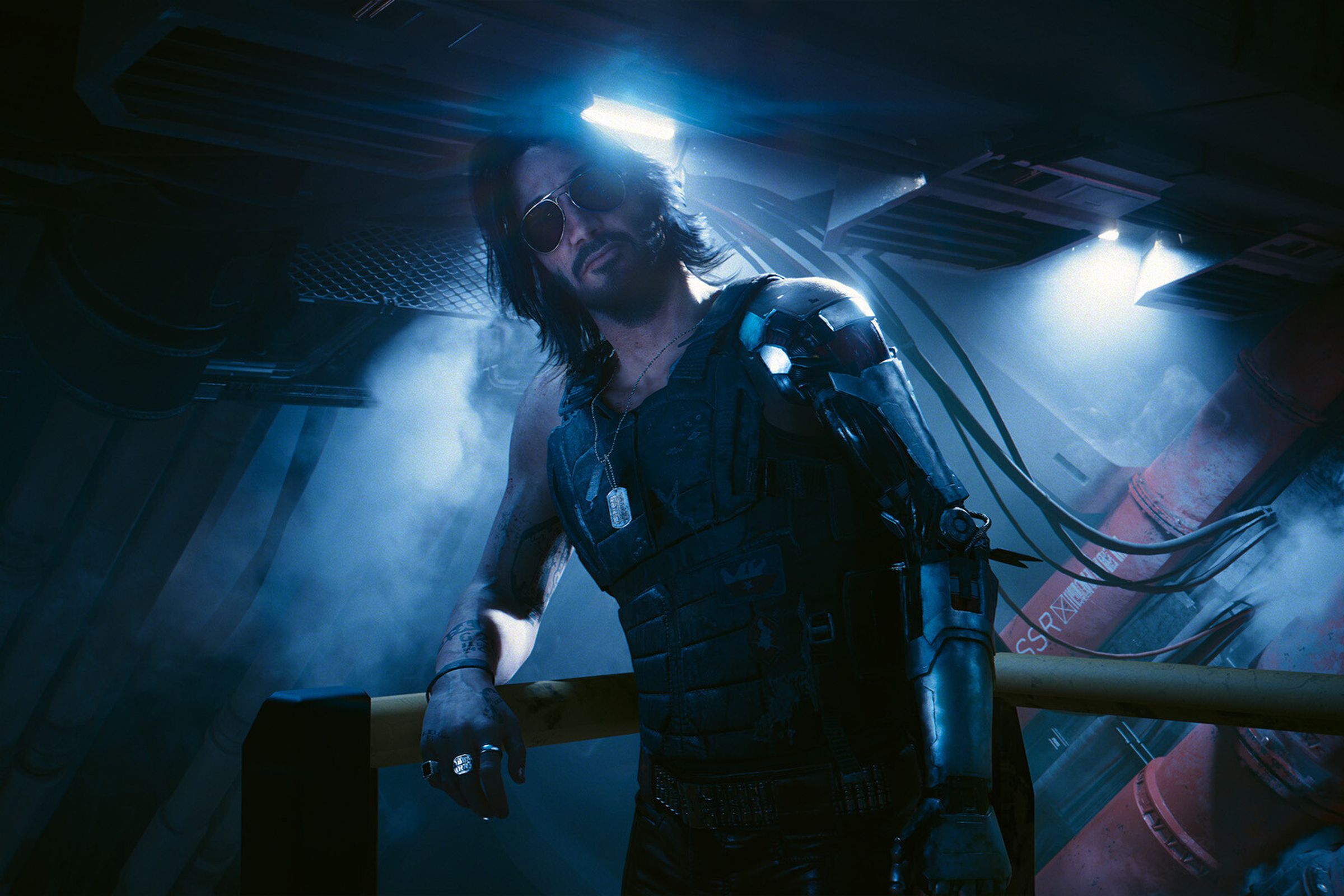 A screenshot from Cyberpunk 2077: Phantom Liberty featuring Johnny Silverhand.