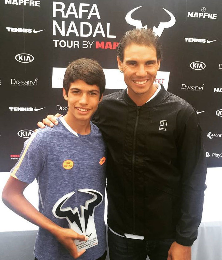 He is following in the footsteps of Rafael Nadal