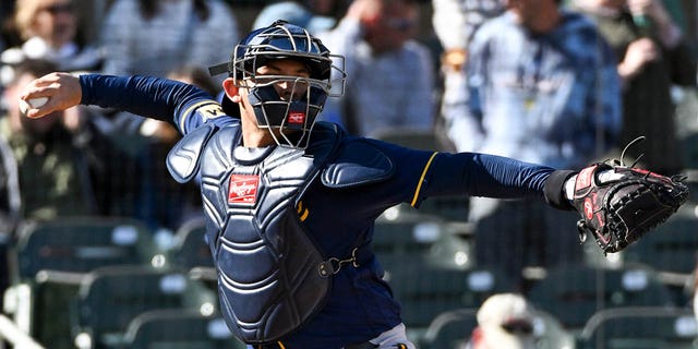 Alex Jackson throws the ball during a Spring Training