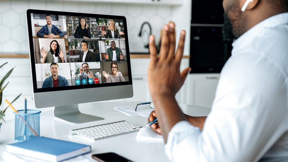 workers on a zoom call