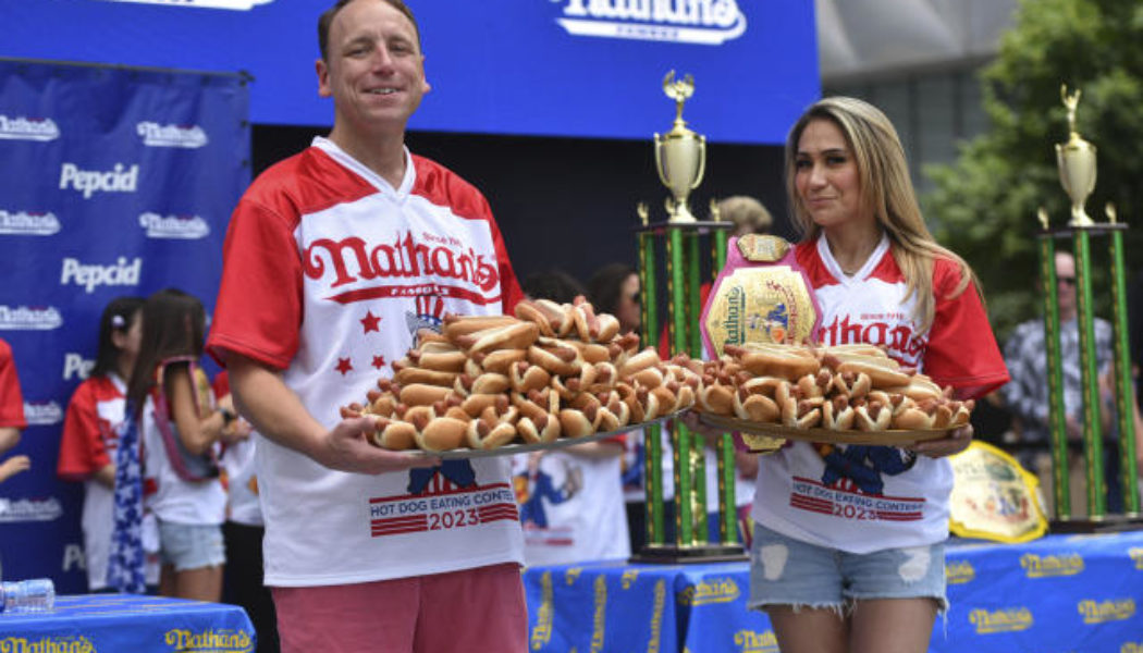 Joey Chestnut wins 16th Nathan’s Famous Hot Dog Eating Contest after 2-hour weather delay