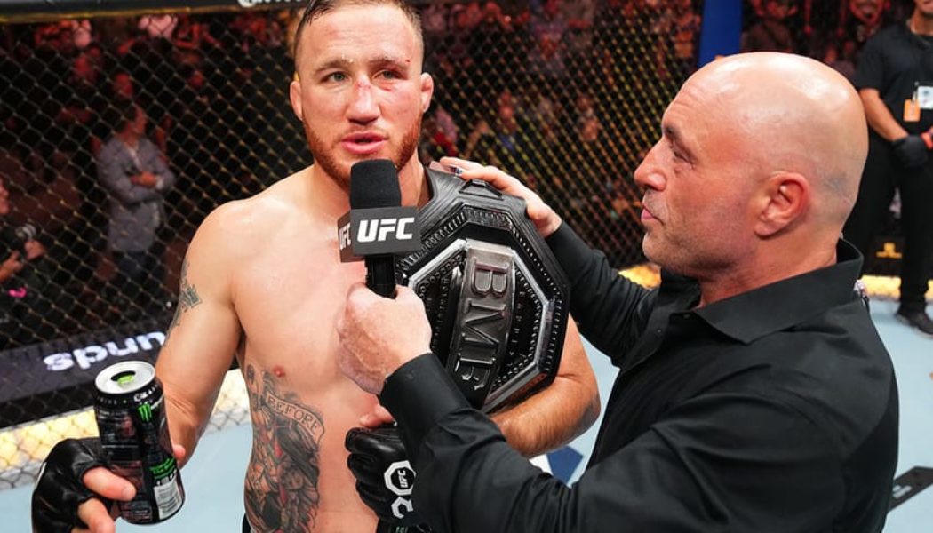 Justin Gaethje Lands Head Kick Knockout on Dustin Poirier at UFC 291 for BMF Title