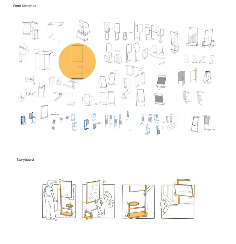 sketches from mounted TV design