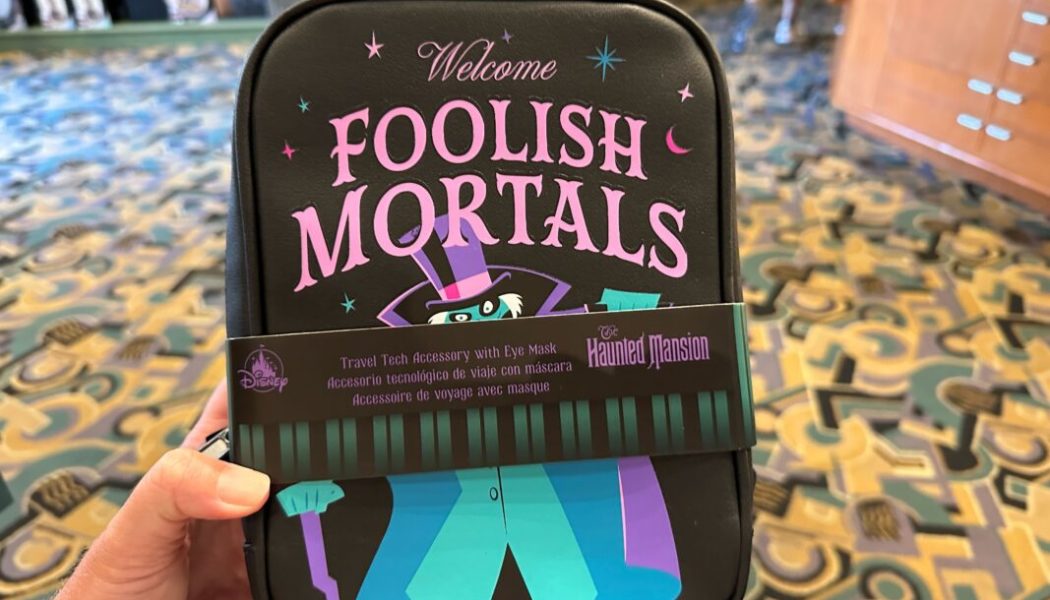 New Haunted Mansion Travel Tech Pouch with Eye Mask, iPhone Cases Now Available at Disneyland Resort - WDW News Today