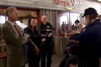 Prince Edward learns sign language on visit to inclusive beach in Northern Ireland