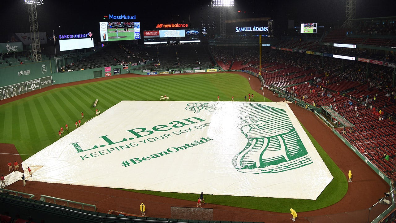 Tarp on Fenway Park