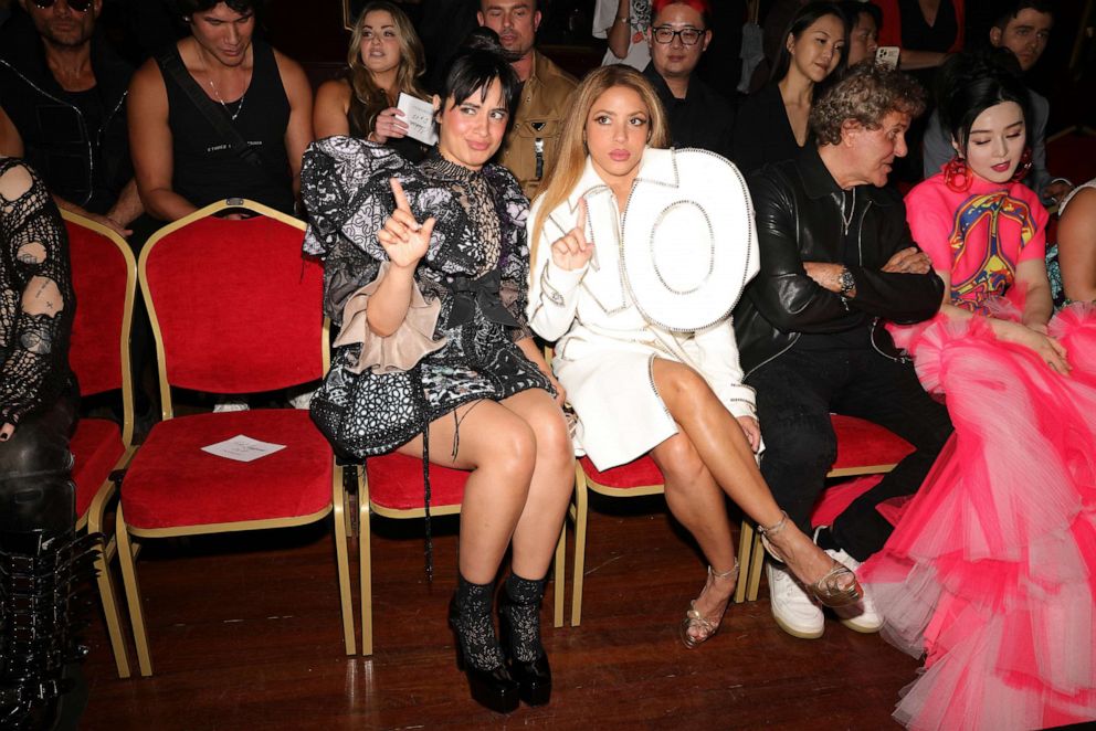 PHOTO: Camila Cabello and Shakira attends the Viktor & Rolf Haute Couture Fall/Winter 2023/2024 show as part of Paris Fashion Week on July 5, 2023, in Paris.