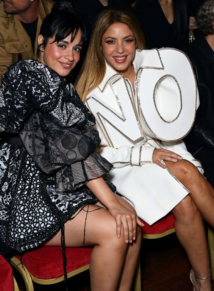 PHOTO: Camila Cabello and Shakira attend the Viktor and Rolf show at the Fall Winter 2024, Haute Couture Fashion Week in Paris, July 5, 2023.