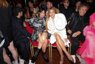 Shakira wears 'No' statement dress alongside Camila Cabello at Paris fashion show