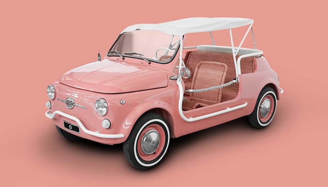 The Electric FIAT 500 Spiaggina Revives Bonacina's Traditional Rattan Seats