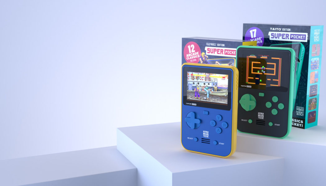 This cute retro handheld comes in Capcom and Taito flavors