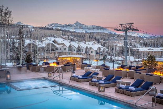 Visits can take in the views of the San Juans as their muscles enjoy a hot soak at Madeline Hotel and Residences in Telluride. (Provided by Madeline Hotel and Residences)