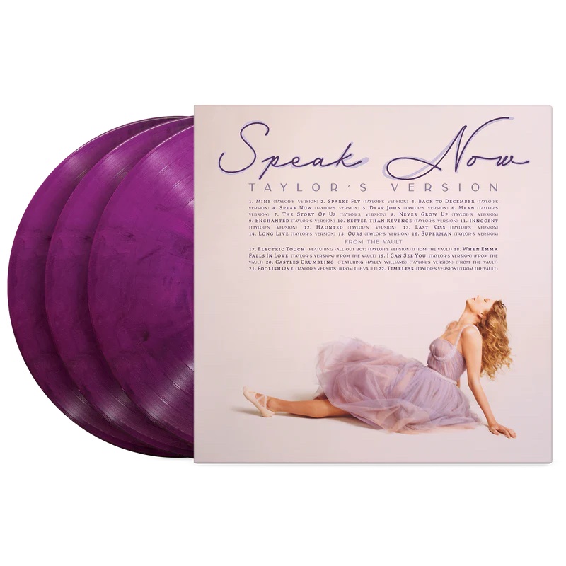 A Taylor Swift fan in Staffordshire got a creepy surprise when she tried to play her brand new, orchid-coloured vinyl copy of Taylor Swift's Speak Now. 