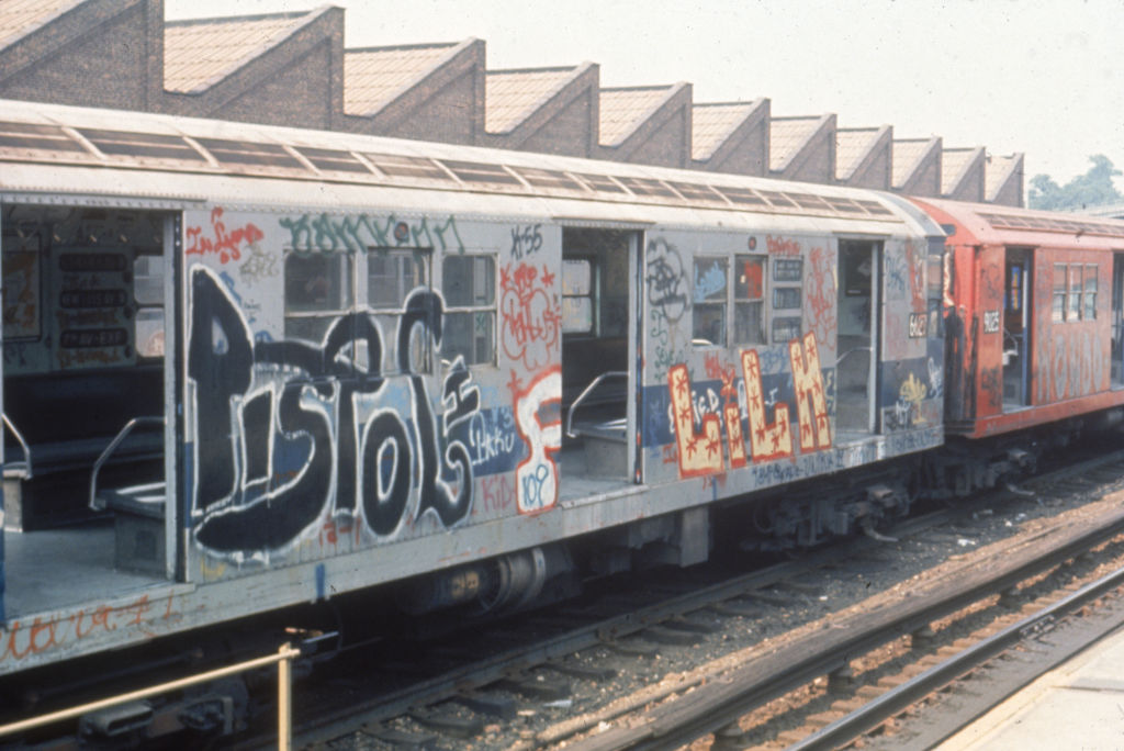 7th Ave. Subway Train Covered In Graffiti