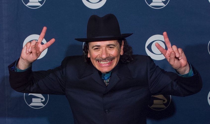 Winner Carlos Santana at Grammy Awards Show 2000