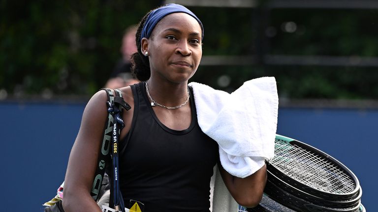 2023 US Open Practice ** STORY AVAILABLE, CONTACT SUPPLIER** Featuring: Coco Gauff Where: Flushing Meadows, New York, United States When: 23 Aug 2023 Credit: Robert Bell/INSTARimages (Cover Images via AP Images)