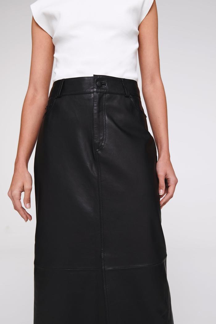 Aligne Greta Leather Midi Skirt