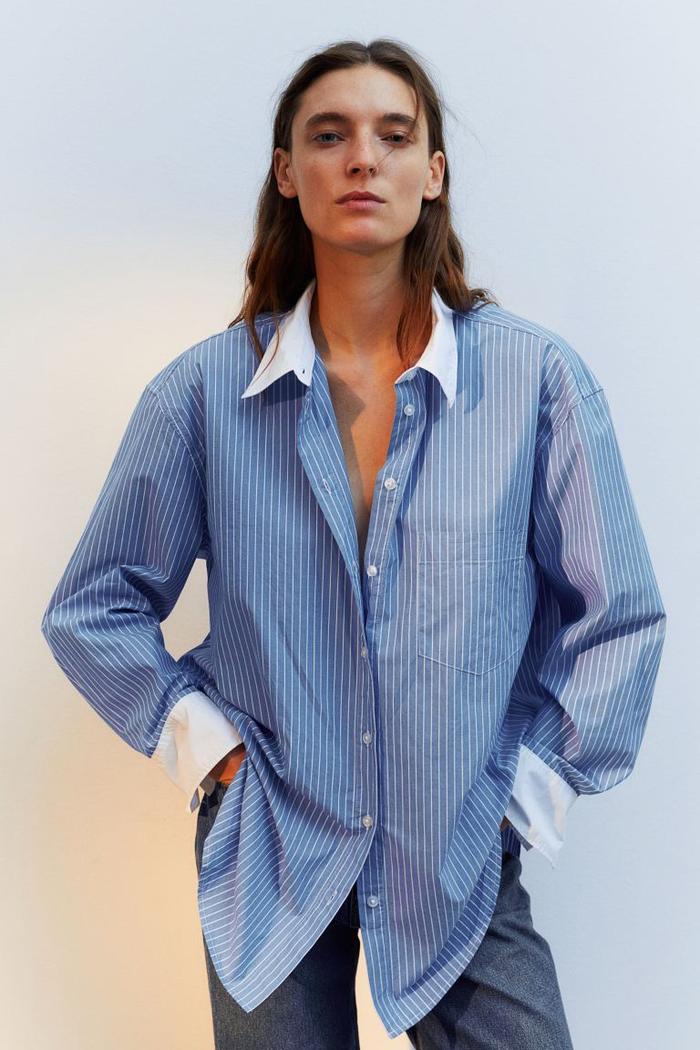 H&M Oversized Poplin Shirt