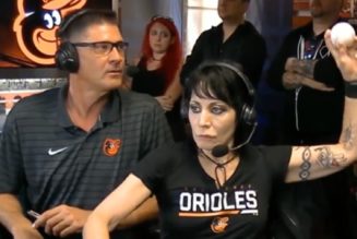 Joan Jett does play-by-play during Baltimore Orioles game