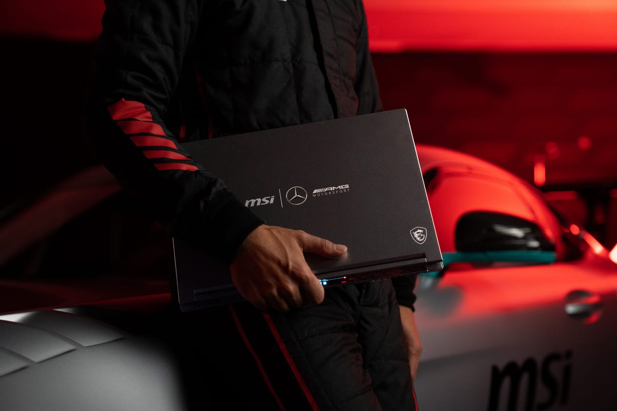 MSI Stealth 16 Mercedes-AMG Motorsport Gaming Laptop racing F1 racecars collaboration luxury performance technology 