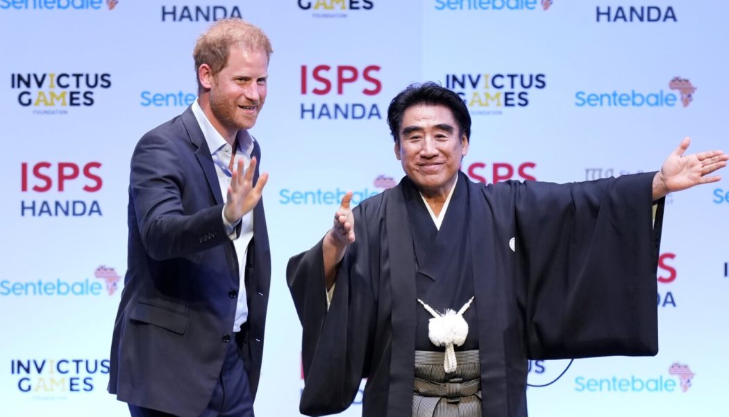 Prince Harry lauds the healing power of sports as he kicks off a promotional tour of Asia in Tokyo