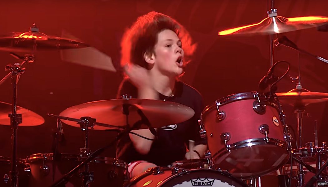 Taylor Hawkins' son Shane performs Zeppelin, Sabbath, Crüe classics with Chevy Metal