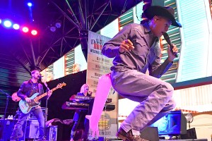 LAS VEGAS, NV - DECEMBER 06: Recording artist Neal McCoy (R) performs during the 31st annual Downtown Hoedown at the Fremont Street Experience on December 6, 2017 in Las Vegas, Nevada. (Photo by Mindy Small/FilmMagic)