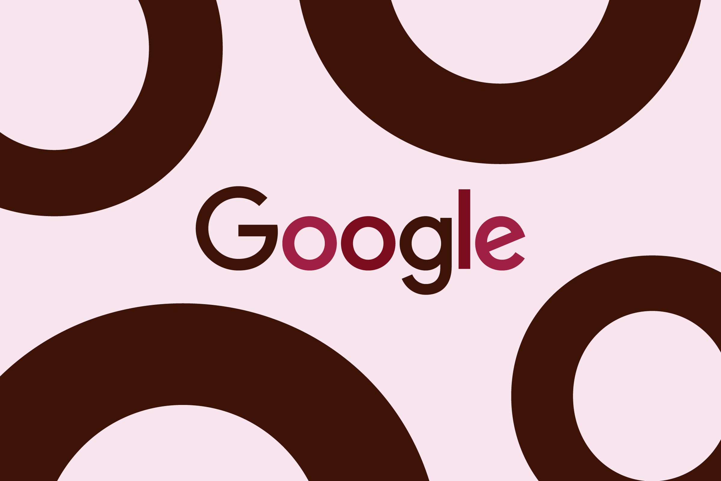 Google logo and black swirls