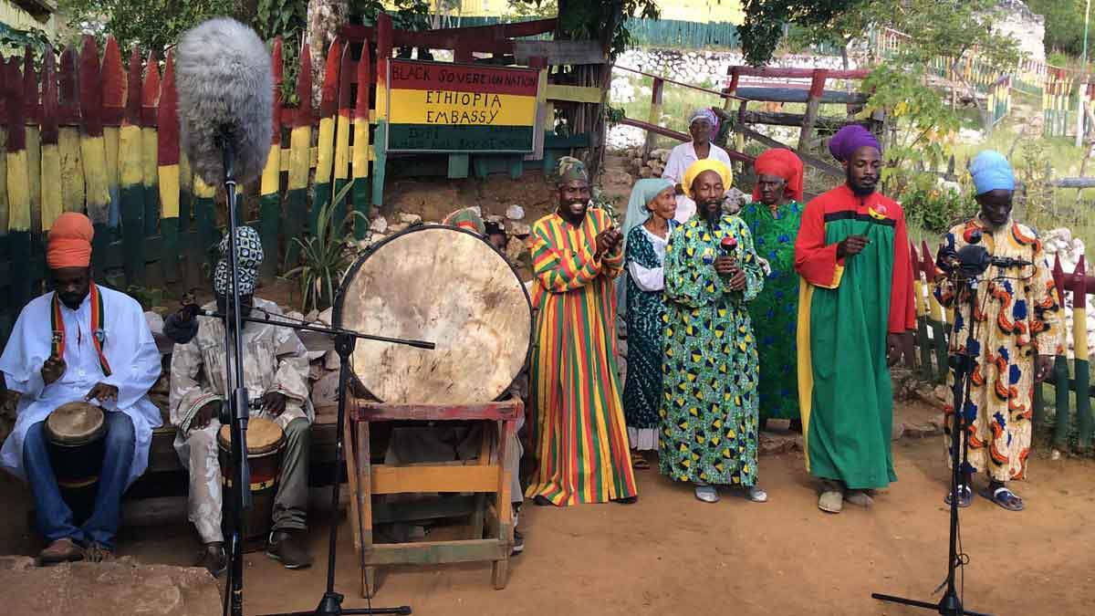 nyabinghi drumming session