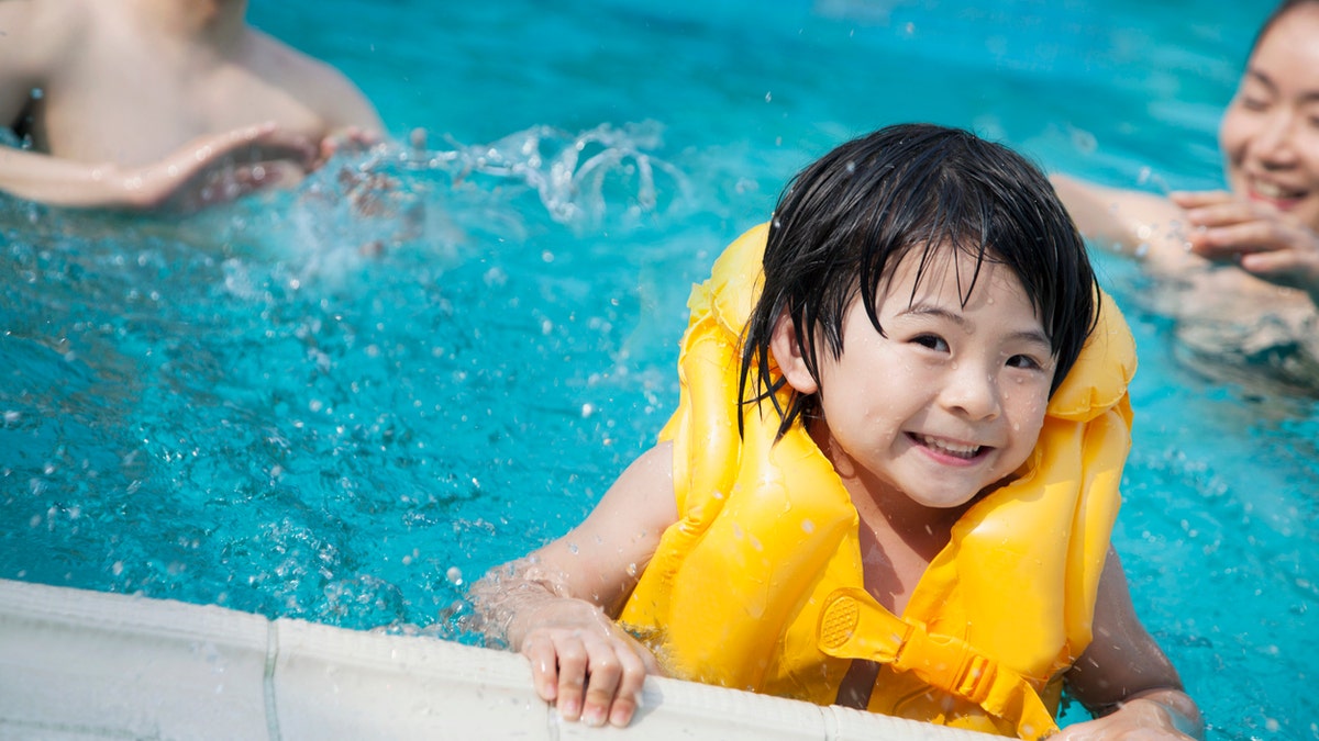 Child in life jacket