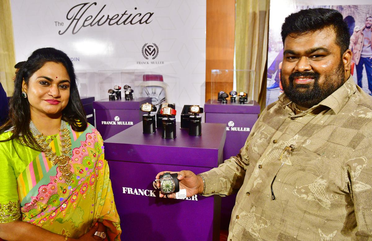 Jewellery curator Sangeetha Peter and Dr Adityan Guhan, Director of Coimbatore-based AGs Healthcare, curators of the show 