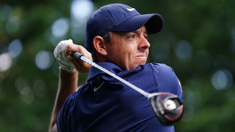 Rory McIlroy during the second round of the BMW PGA Championship