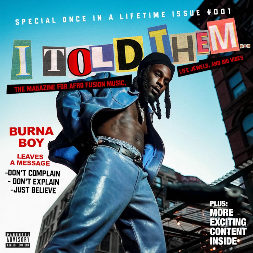 PHOTO: Album cover for "I Told Them..." by Burna Boy.