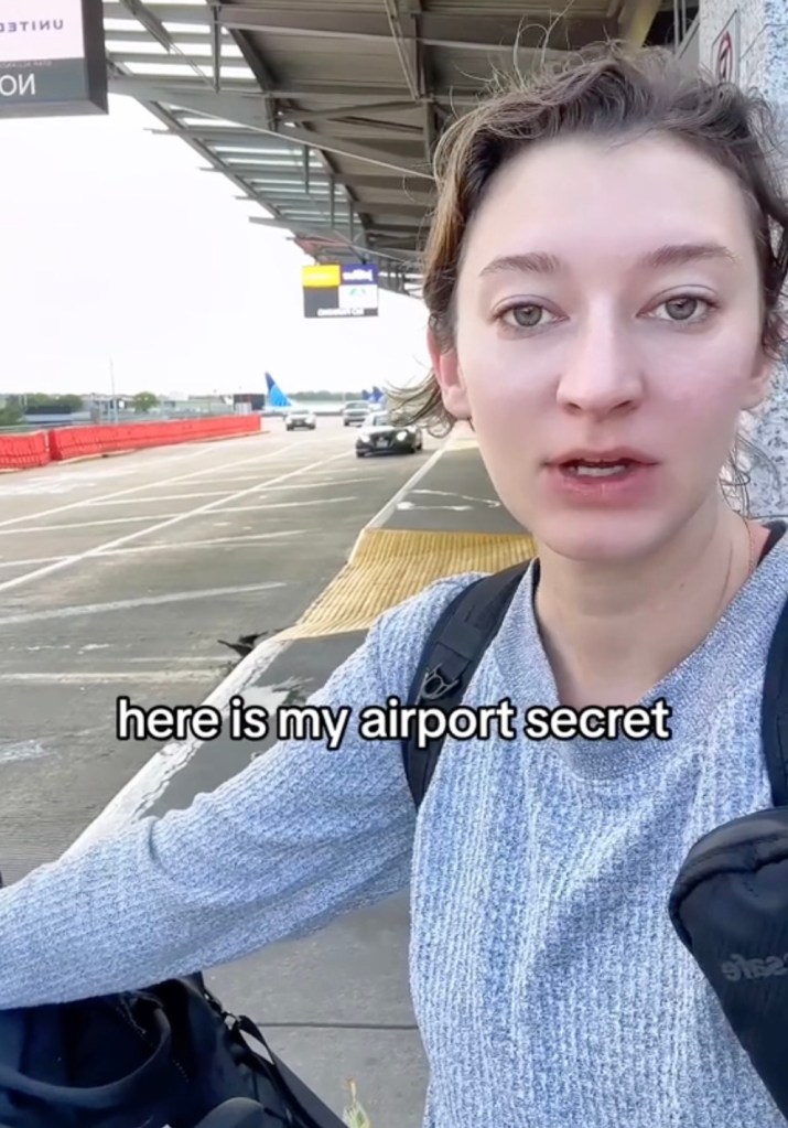 "Come to the departures level if the arrival level is completely slammed with cars," she said in the 14-second clip.