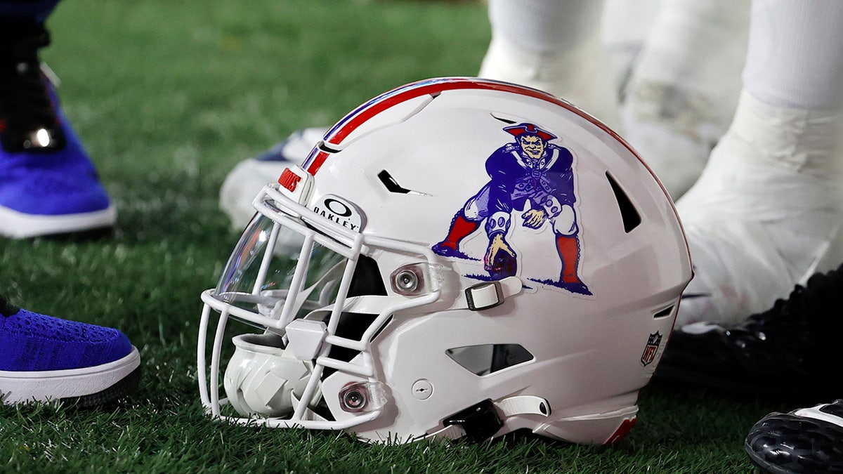 Retro Patriots helmet at Gillette