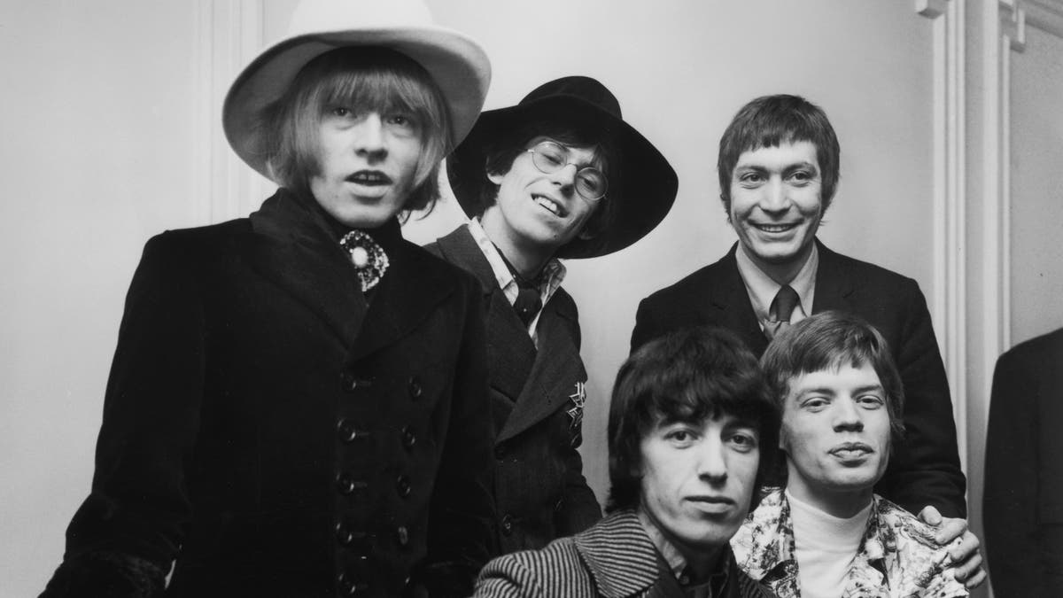 The Rolling Stones; from left to right, Brian Jones (1942 - 1969), Bill Wyman, Charlie Watts, Keith Richards and Mick Jagger.